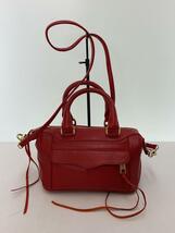 REBECCA MINKOFF◆ショルダーバッグ/-/RED/無地_画像3