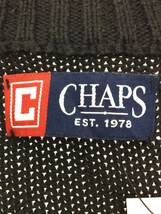 CHAPS RALPH LAUREN◆ハーフジップニット/セーター(厚手)/M/コットン/ブラック_画像3