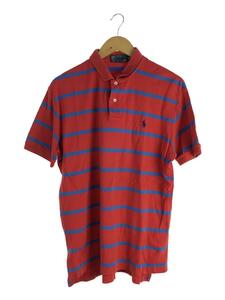 POLO RALPH LAUREN◆ポロシャツ/M/コットン/RED/ボーダー