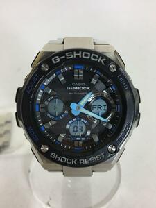 CASIO◆ソーラー腕時計・G-SHOCK/デジアナ/BLU