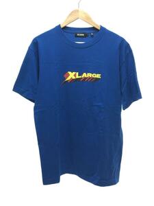 X-LARGE◆3D LOGO TEE/Tシャツ/L/コットン/BLU/無地/101213011005