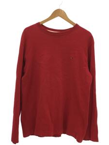 TOMMY HILFIGER◆スウェット/L/コットン/RED/無地/RN77806