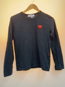 PLAY COMME des GARCONS◆長袖カットソー/L/コットン/BLK/無地/AZ-T117