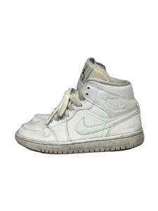 NIKE◆AIR JORDAN 1 MID/23cm/WHT/レザー