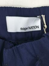 SAGE NATION/ボックスプリーツショーツ/ショートパンツ/M/コットン/NVY_画像4