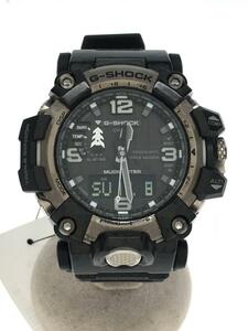 CASIO◆ソーラー腕時計_G-SHOCK/デジアナ/GRY/BLK