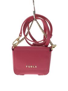 FURLA◆ショルダーバッグ/レザー/PNK/無地/WE00229