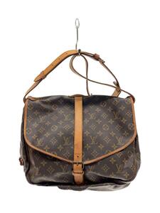 LOUIS VUITTON◆1)ソミュール35_モノグラム・キャンバス_BRW/PVC/BRW/総柄