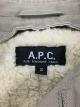 A.P.C.◆アーペーセー/24231-20282-12p/ステンカラーコート/S/コットン/ベージュ/無地_画像3