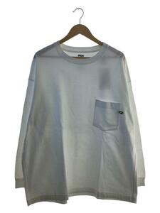 IS-NESS◆HW LONG SLEEVE POCKET T-SHIRT/XL/コットン/WHT/無地/1003SC04