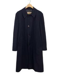 Aquascutum◆70s/カナダ製/ステンカラーコート/42/ウール/ネイビー