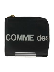 COMME des GARCONS◆財布/レザー/BLK/無地/レディース