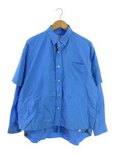 sacai◆Thomas Mason Cotton Poplin L/S Shirt/1/コットン/BLU/無地/23-0309