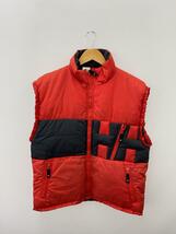 HELLY HANSEN◆90s/ダウンベスト/M/ナイロン/RED/ZN19811S/ビッグロゴ_画像1