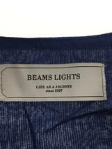 BEAMS Lights◆半袖ワンピース/38/コットン/BLU/52-26-0398-012-75-18_画像3