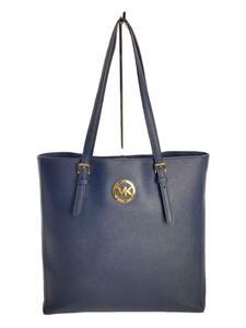 MICHAEL KORS◆トートバッグ/レザー/ネイビー/無地/マイケルコース