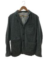 Engineered Garments◆テーラードジャケット/M/ウール/GRY/ストライプ/不規則ポケット/スリット_画像1