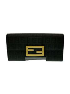 FENDI◆長財布/-/BLK/メンズ