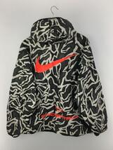 NIKE◆プリント1/2ジップジャケット/タグ付き/XL/ナイロン/WHT/総柄/DX0036-060_画像2