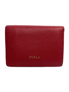 FURLA◆3つ折り財布/レッド/無地/レディース/箱付き/フルラ