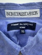 COMME des GARCONS HOMME◆長袖シャツ/XS/コットン/BLU/無地/HK-B003_画像3