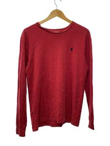 POLO RALPH LAUREN◆長袖Tシャツ/S/コットン/RED/無地