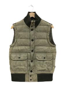 MONCLER◆DAVE GILET/ダウンベスト/2/羊革/カーキ/43374-80-57331