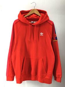 adidas◆パーカー/M/コットン/RED/ge6247/3Dトレフォイル3ストライプパーカー