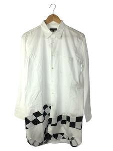 COMME des GARCONS HOMME PLUS◆長袖シャツ/XS/コットン/WHT/PK-B004