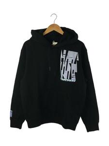 McQ Alexander McQueen◆RELAXED HOODIE/パーカー/S/コットン/BLK/プリント/624727