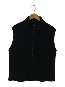 BATONER◆SUPER140 BOA ZIP UP VEST/フリースベスト/3/ウール/ブラック/BN-21FM-041