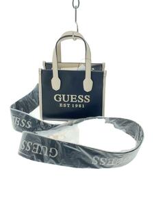 GUESS◆ハンドバッグ/フェイクレザー/BLK/VG866577/2WAY【ショルダー＆ハンド】