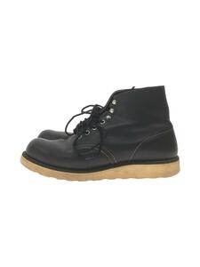 RED WING◆レースアップブーツ/6インチクラシックプレーントゥ/US8.5/ブラック/レザー/8165