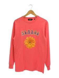 X-LARGE◆FLOWER/L/S/長袖Tシャツ/S/コットン/PNK/プリント/01193114