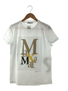 MAX MARA◆Tシャツ/M/コットン/WHT/19410212 6 70/レタリングプリントコットン/21SS