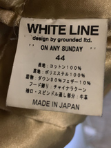 WHITE LINE◆ダウンジャケット/44/コットン/ORN/オレンジ/ファー/_画像4
