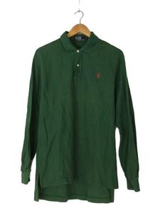 POLO RALPH LAUREN◆長袖ポロシャツ/長袖シャツ/LL/コットン/グリーン