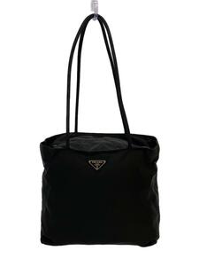 PRADA◆トートバッグ/-/BLK/無地/使用感有