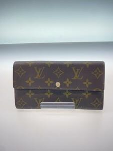 LOUIS VUITTON◆1)ポルト・フォイユ・サラ_モノグラム・キャンバス_BRW/PVC/BRW/総柄/メンズ