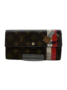 LOUIS VUITTON◆ポルト・フォイユ・サラ_モノグラム・グルーム_BRW/PVC/BRW/総柄/レディース