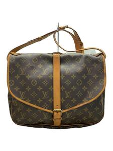 LOUIS VUITTON◆1)ソミュール35_モノグラム・キャンバス_BRW/PVC/BRW/モノグラム