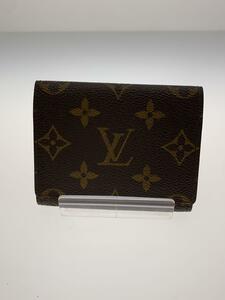 LOUIS VUITTON◆アンヴェロップ・カルトドゥヴィジット_モノグラム_BRW/レザー/BRW/総柄/レディース