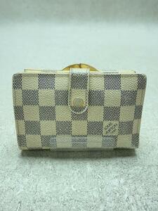 LOUIS VUITTON◆ポルト・フォイユ・ヴィエノワ_ダミエ・アズール_WHT/PVC/WHT/レディース