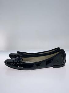 repetto◆CENDRILLON/フラットパンプス/38 1/2/BLK/エナメル/V086V