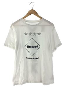 F.C.R.B.(F.C.Real Bristol)◆Tシャツ/M/コットン/ホワイト/EMBLEM TEE/ロゴ/日本製/FCRB-189060