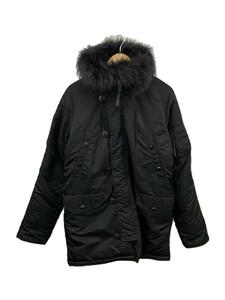 ALPHA INDUSTRIES◆N-3B/フライトジャケット/L/ナイロン/BLK/無地/20094-7201