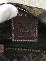 FENDI◆ズッカ柄/ハンドバッグ/ワンショルダーバッグ/キャンバス/ブラウン/総柄_画像3