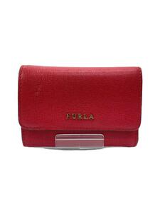 FURLA◆2つ折り財布/PVC/RED/レディース