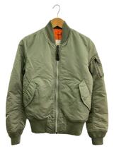 ALPHA INDUSTRIES◆フライトジャケット/XS/ポリエステル/KHK_画像1