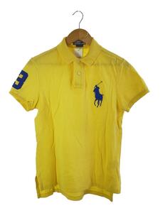 POLO RALPH LAUREN◆ポロシャツ/コットン/イエロー/黄色/CUSTOM FIT/カスタムフィット/ビッグポニー/刺繍/